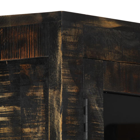 Rustika Rowe -  Highboard Black 90x40x180 cm Solid Mango Wood